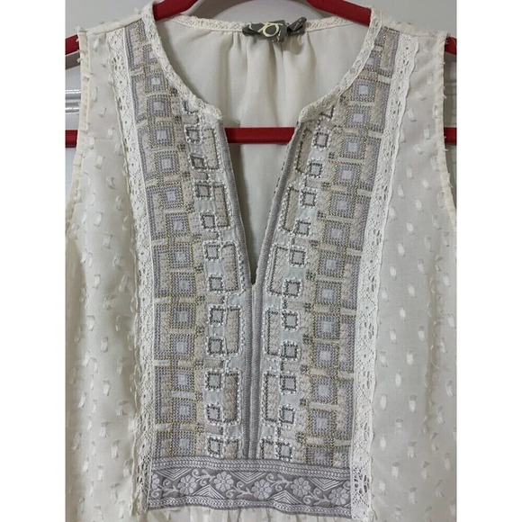 Anthropologie One September Pasto Tank Top Women's Size XS Beaded Embroidered - Picture 4 of 6